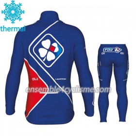 Tenue Maillot M/L + Collant 2017 FDJ Enfant Hiver Thermal Fleece N002